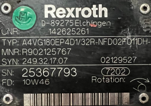 Rexroth-Noell-A4VG180EP4D1-32R-NFD02F011DH-S-(R902125767)-Hydraulic-pump-TEREX