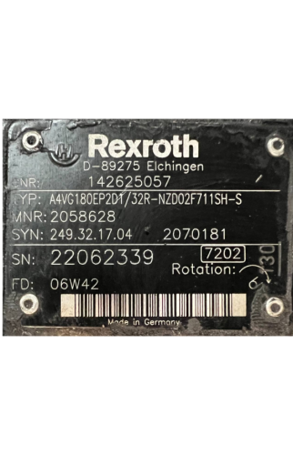 Rexroth-Noell-A4VG180EP2D1-32R-NZD02F711SH-S-(R902058628)-Hydraulic-pump-TEREX