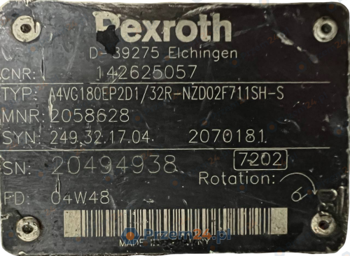 Rexroth-A4VG180EP2D1-32R-NZD02F711SH-S-(R902058628)-Hydraulic-pump-for-TEREX