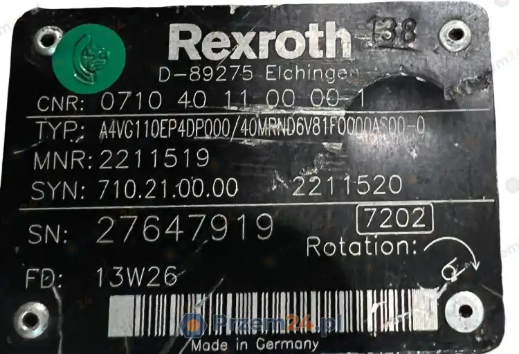 Rexroth-A4VG110EP4DP000-40MRND6V81F0000AS00-0-(R902211519)-Hydraulic-pump