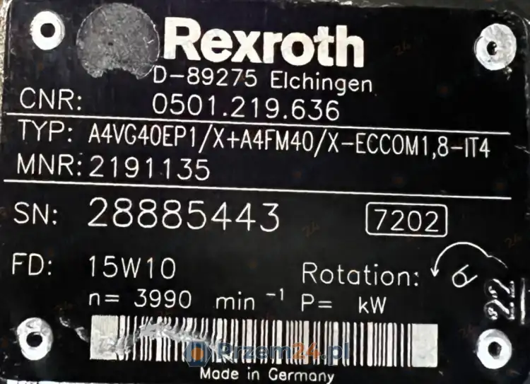 Rexroth-A4VG40EP1-X+A4FM40-X-ECCOM1,8-IT4-(2191135)-Hydraulic-pump