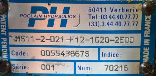Poclain-Hydraulics-MS11-2-D21-F12-1G20-2E00-005543867S-Hydraulic-motor