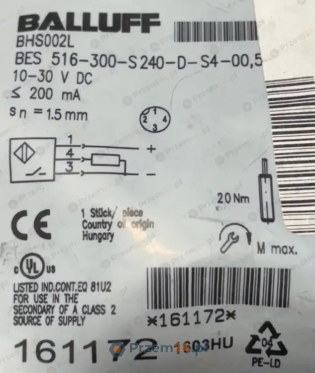 Palfinger-B5-013374-Balluff-BHS002L-BES-516-300-S240-D-S4-00,5-Inductive-Sensor-3
