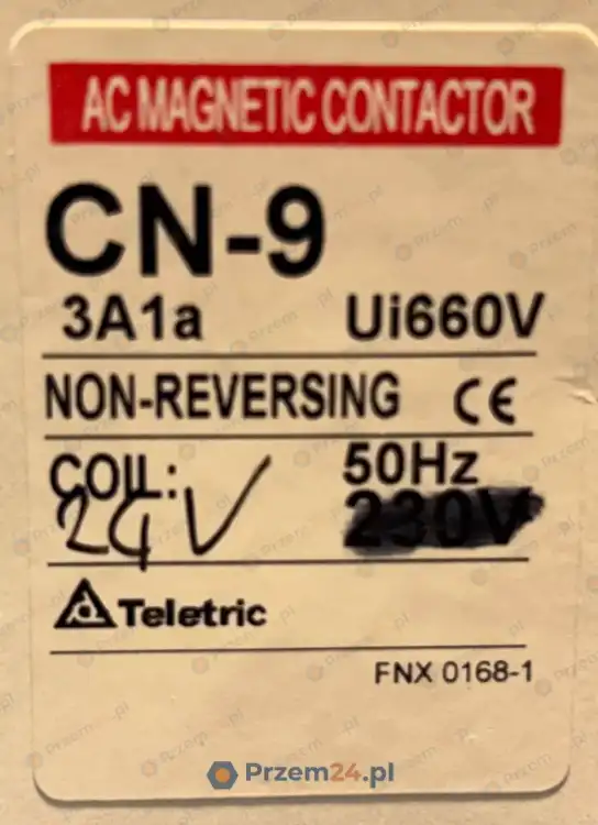 Teletric-Teco-CN-9-CN9-AC-Magnetic-Contactor-3A1a-Ui660V-24V-50Hz-5