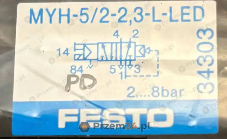 Festo-MYH-5-2-2,3-L-LED-34303-Solenoid-Valve-2-8-Bar-2