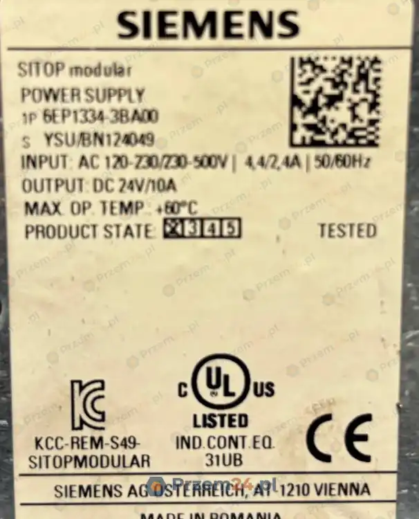 SIEMENS-SITOP-6EP1334-3BA00-Power-Supply-4,4-2,4A-50-60HZ-3