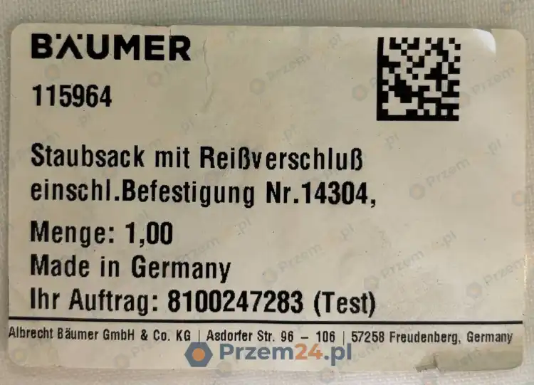 Baumer-115964-Dust-Collection-Bag-with-Zipper-incl.-Mounting-No.-14304-2