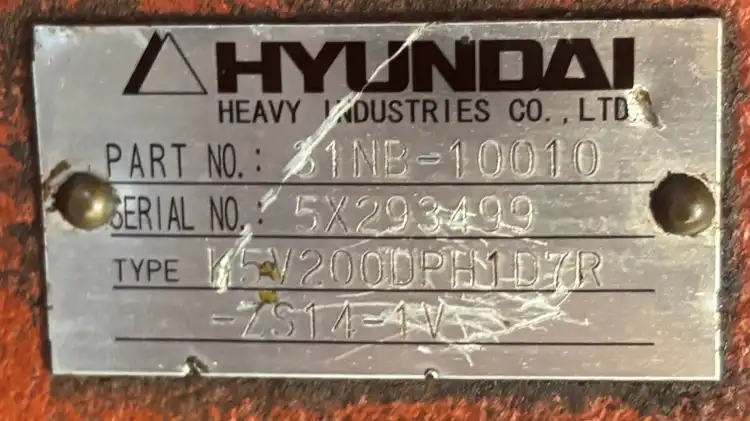 Hyundai-31NB-10010-K5V200DPH1D7R-ZS14-1V-Hydraulic-Pump-Hyundai-450LC-6