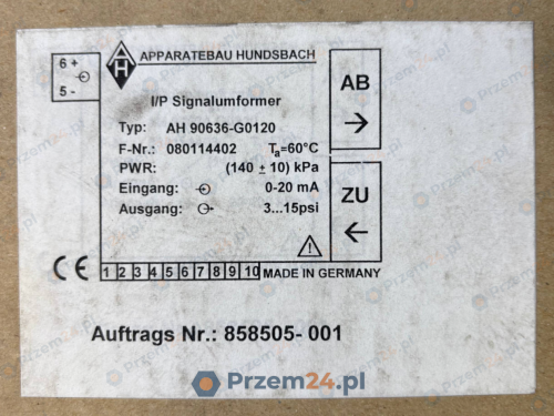Apparatebau-Hundsbach-AH-90636-G0120-Signal-Converter-0-20-mA-3-15-psi-2
