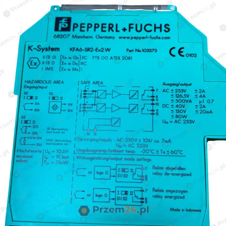 Pepperl+Fuchs-KFA6-SR2-Ex2.W-103373-Switch-Amplifier-230V-AC-3