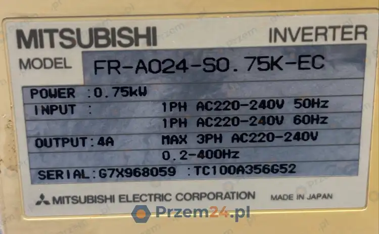 Mitsubishi-FR-A024-S0.75K-EC-Frequency-Inverter-0.75kW-4A-4