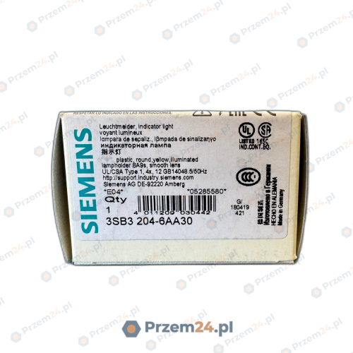 Siemens-3SB3204-6AA30-Yellow-Indicator-Light-2