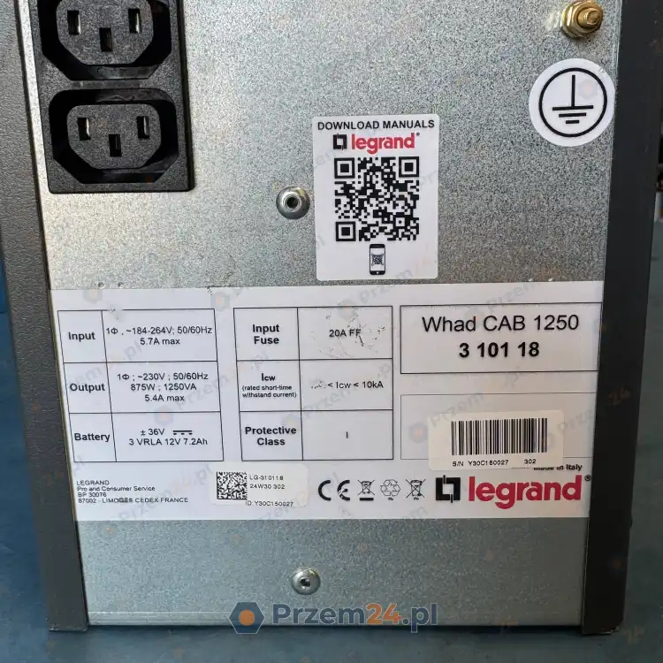 Legrand-Whad-CAB-1250-310118-UPS-Online-Double-Conversion-1250VA-875W-230V-4
