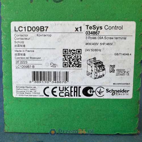 Schneider-Electric-LC1D09B7-TeSys-D-Contactor-3P-9A-4kW-Coil-24V-AC-50-60Hz-2