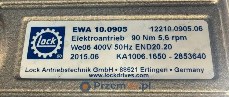 Lock-EWA-10.0905-Worm-Gear-Motor-We06-400V-END20.20-0.13kW-5.6rpm-4