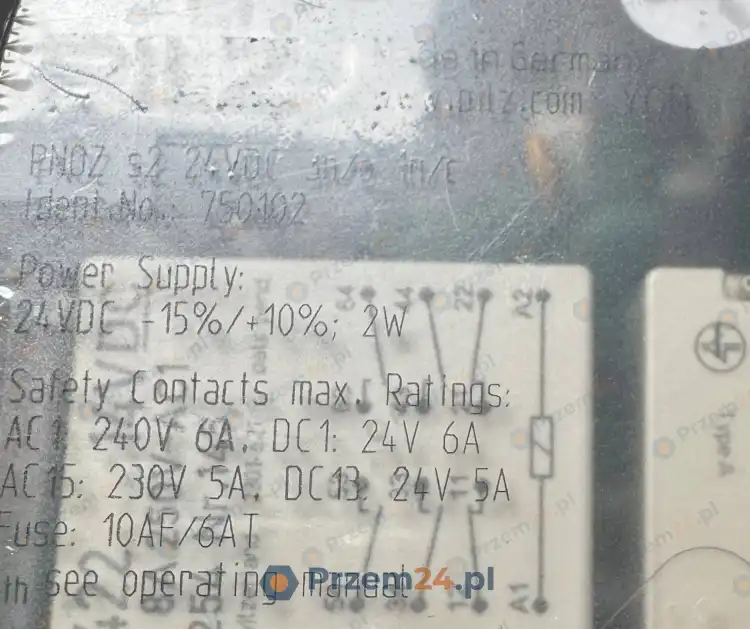 Pilz-PNOZ-s2-750102-Safety-Relay-24VDC-3NO-1NC-3