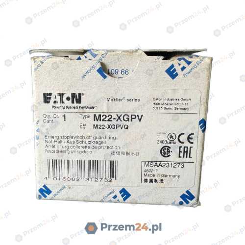 Eaton-M22-XGPV-Guard-Ring-for-Emergency-Stop-Pushbutton,-Yellow-2