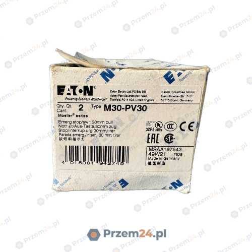 Eaton-M30-PV30-197543-Emergency-Stop-Pushbutton,-Pull-to-Release,-30mm-2