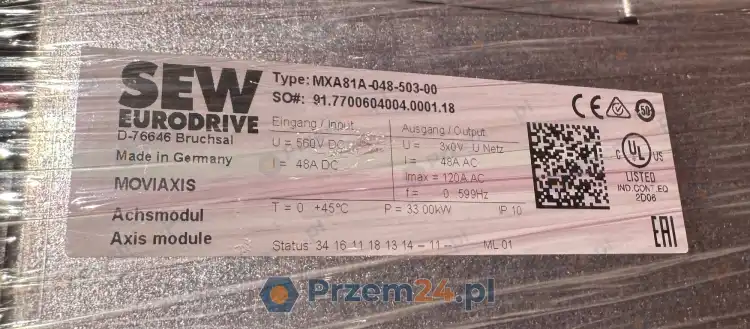 SEW-EURODRIVE-Moviaxis-MXA81A-048-503-00-Servo-Axis-Module-4