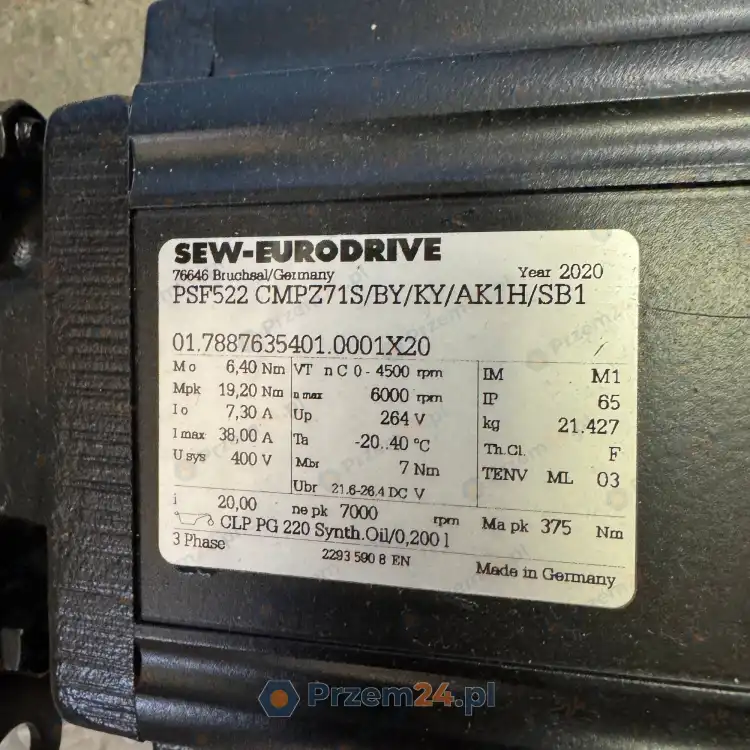SEW-EURODRIVE-PSF522-CMPZ71S-BY-KY-AK1H-SB1-Planetary-Servo-Gearmotor-6