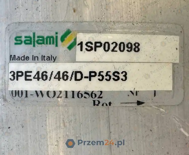 Salami-3PE46-46-D-P55S3-Tandem-Double-Hydraulic-Gear-Pump-46+46-cc-8