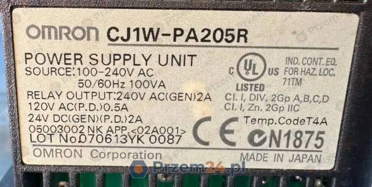 Omron-CJ1W-PA205R-Switching-power-supply-100-240V-AC-24V-DC-2A-5