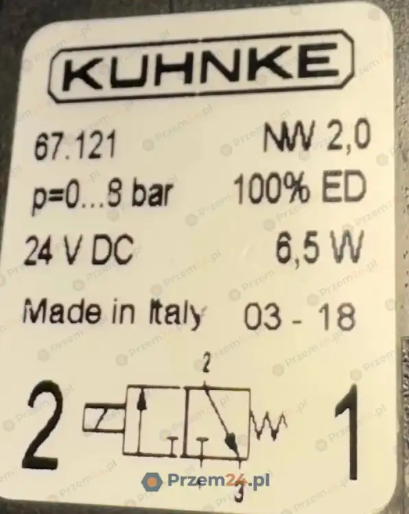 Kuhnke-67.121-Solenoid-Valve-3-2-NC-NW2-24V-DC-6.5W-8-bar-5