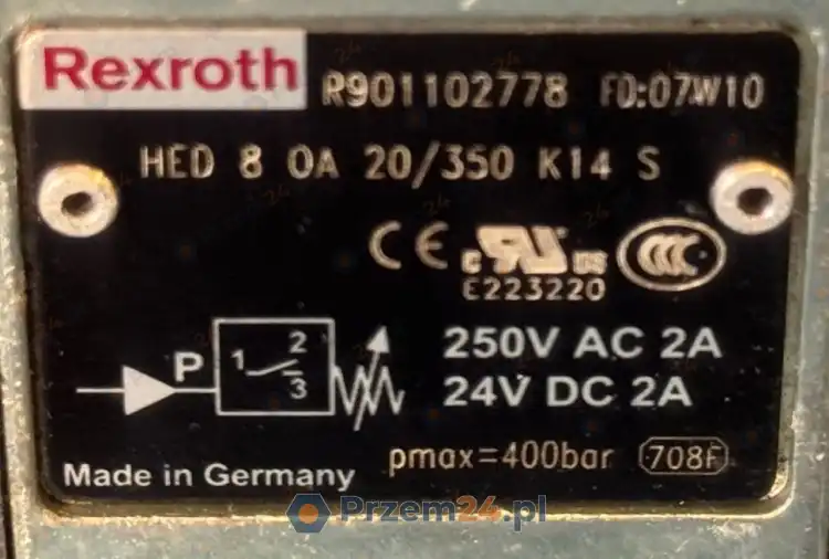 Rexroth-HED8OA20-350K14S-R901102778-Pressure-switch-24V-DC-400bar-7