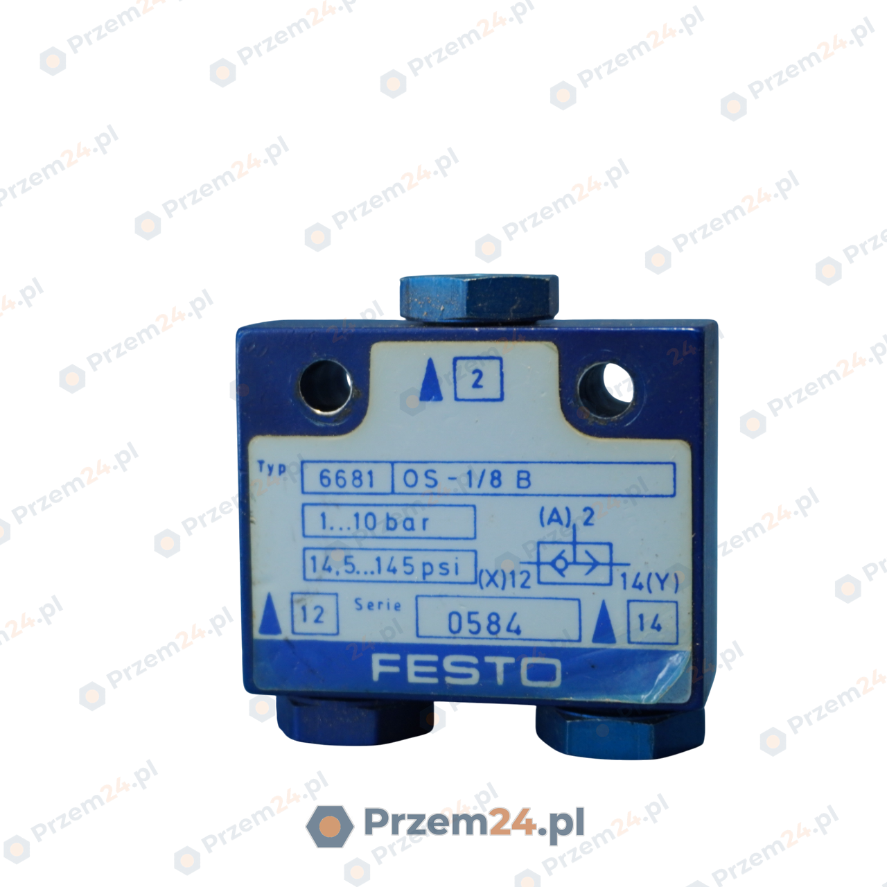Festo-OS-1-8-B-6681-Gate-Pneumatic-Logic-Valve-(LOT-OF-3)-USED