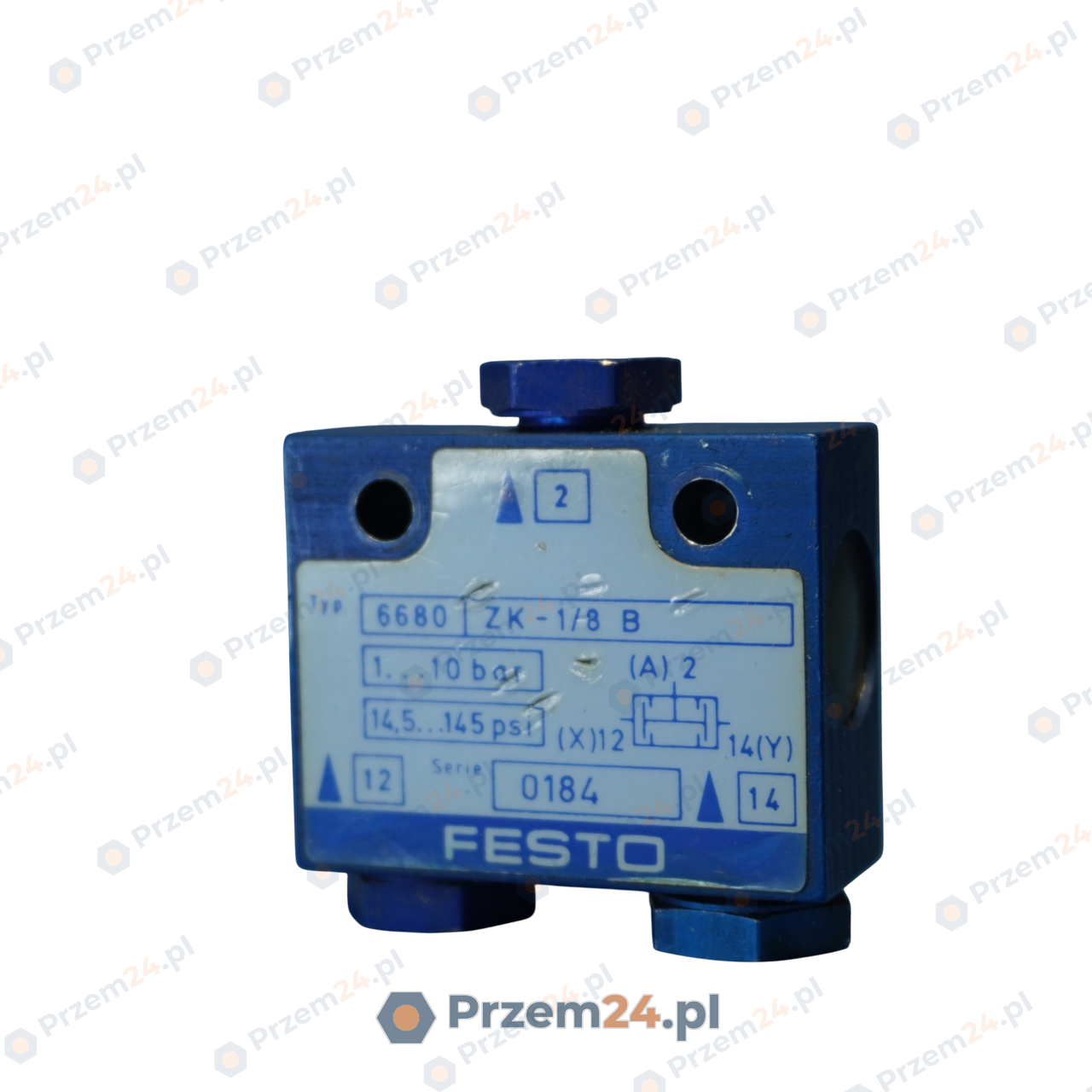 Festo-ZK-1-8-B-6680-Pneumatic-Valve-(LOT-OF-2)-Used