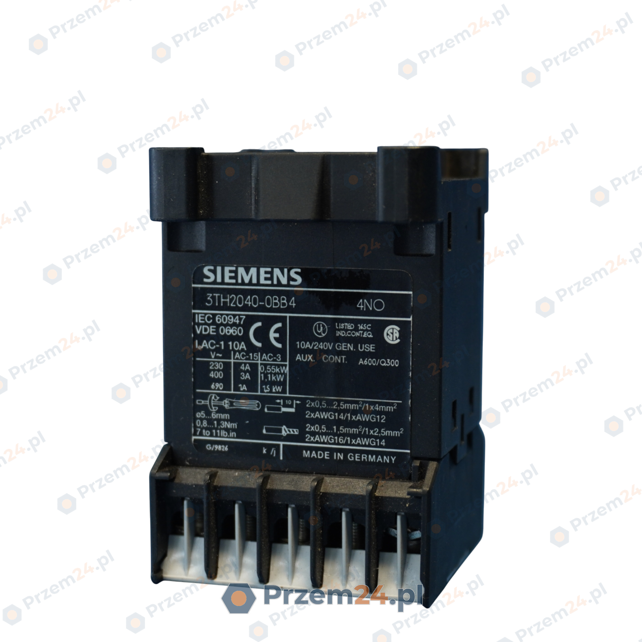 SIEMENS-3TH2040-0BB4-3TH20400BB4-Control-Relay-24VDC-10A-New-no-box