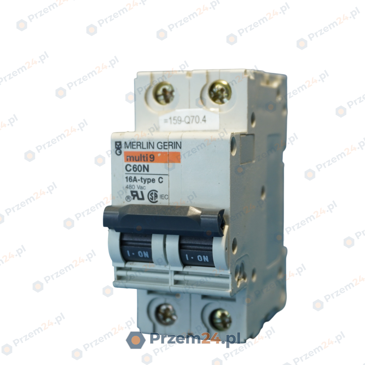 Merlin-Gerin-C60N-Circuit-Breaker-16A-type-C-480-VAC-Used