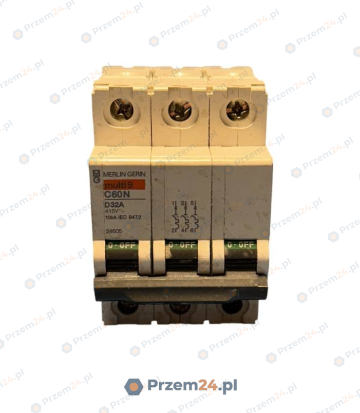 Merlin-Gerin-24605-Multi-9-C60N-D32A-Circuit-breaker-415V-USED