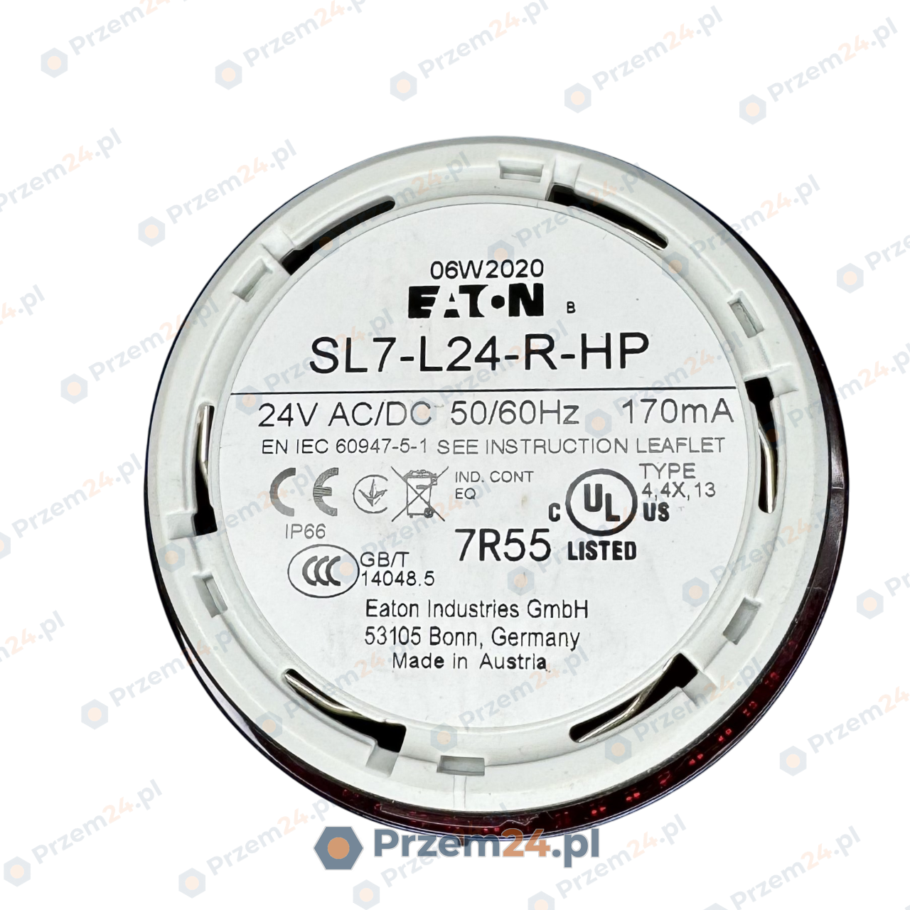 EATON-SL7-L24-R-HP-171429-LED-CONTINUOUS-LIGHT-RED-Used