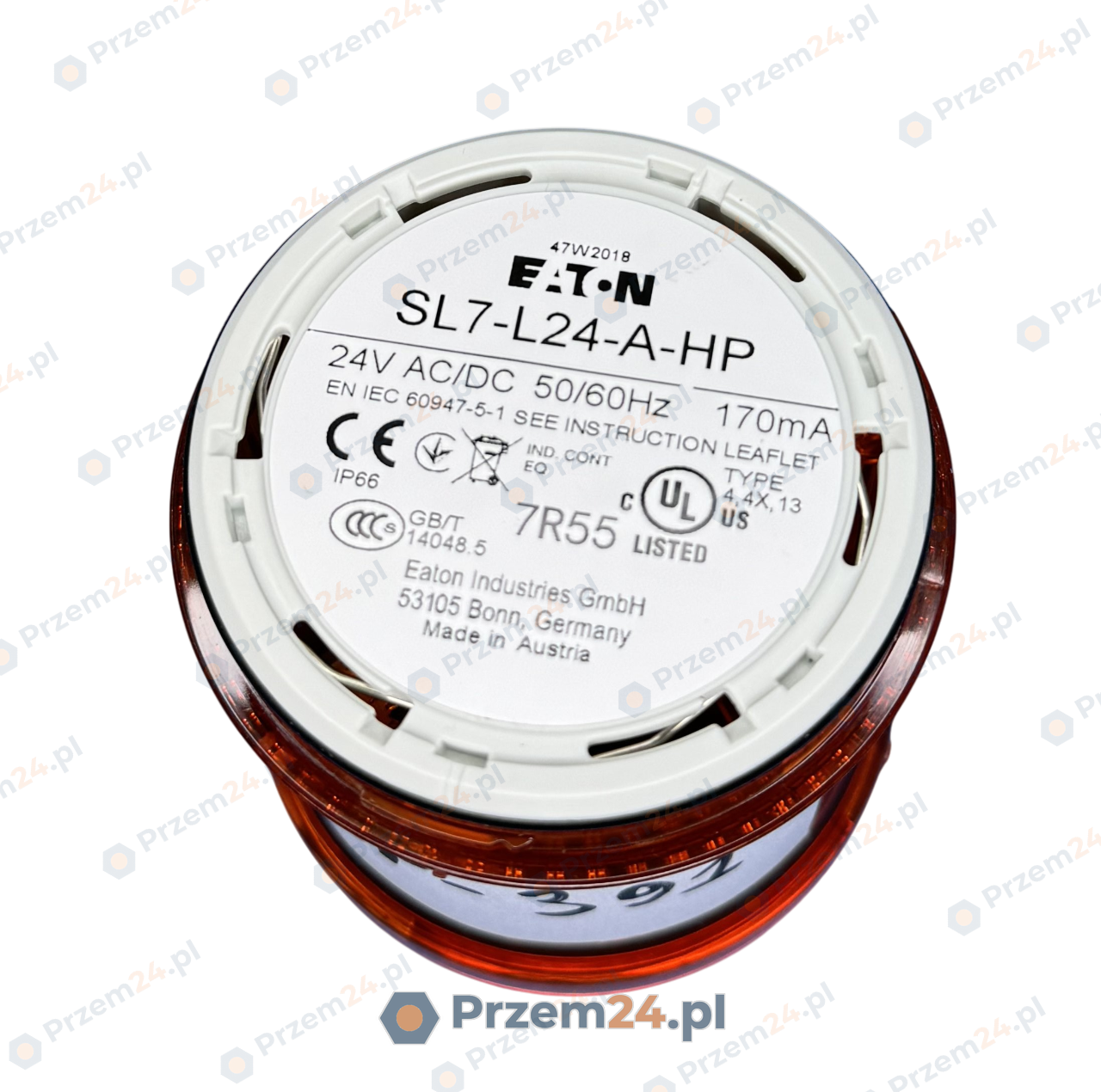 EATON-SL7-L24-A-HP-171432-LED-CONTINUOUS-LIGHT-Orange-Used