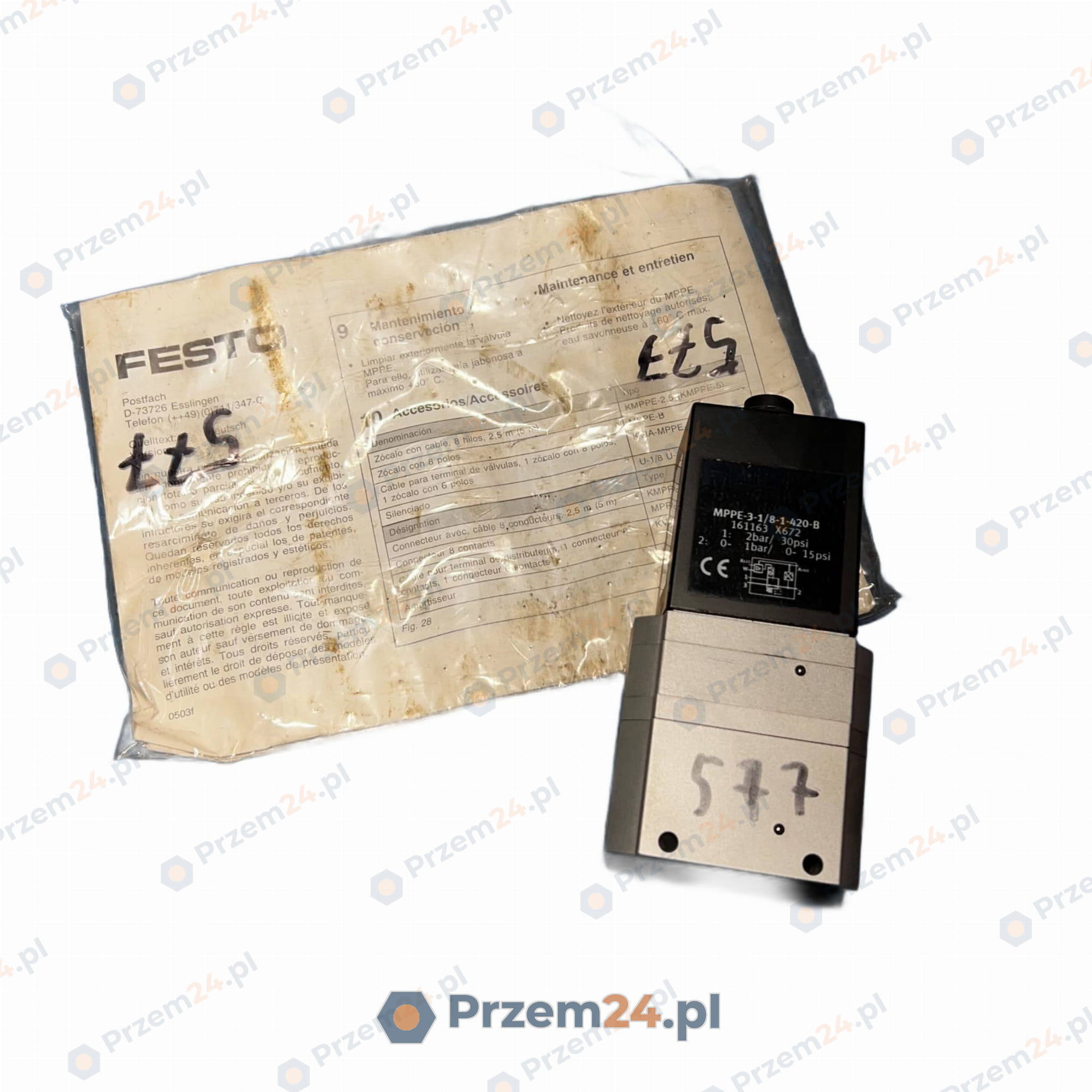 Festo-MPPE-3-1-8-1-420-B-161163-Proportional-Valve-New-no-box