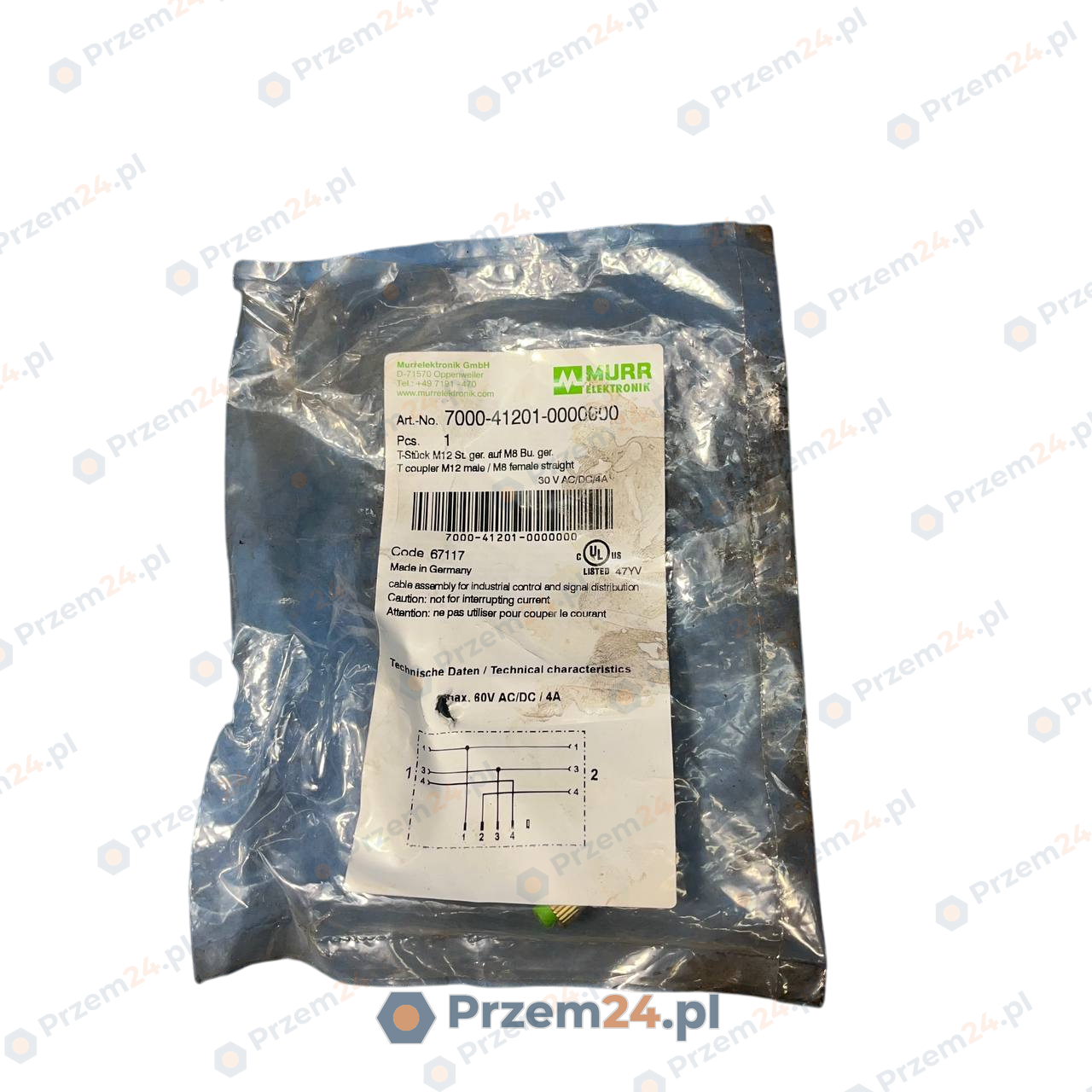 Murr-7000-41201-0000000-T-Coupler-Adapter-New-in-box