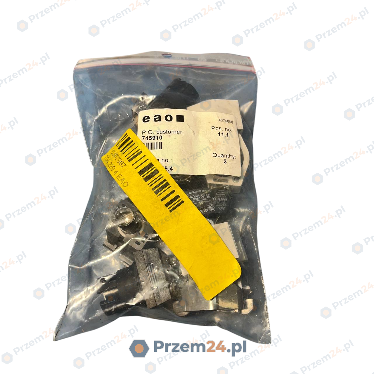 EAO-704.229.4-7042294-Yellow-Actuator-(3-Pieces)-New-in-box
