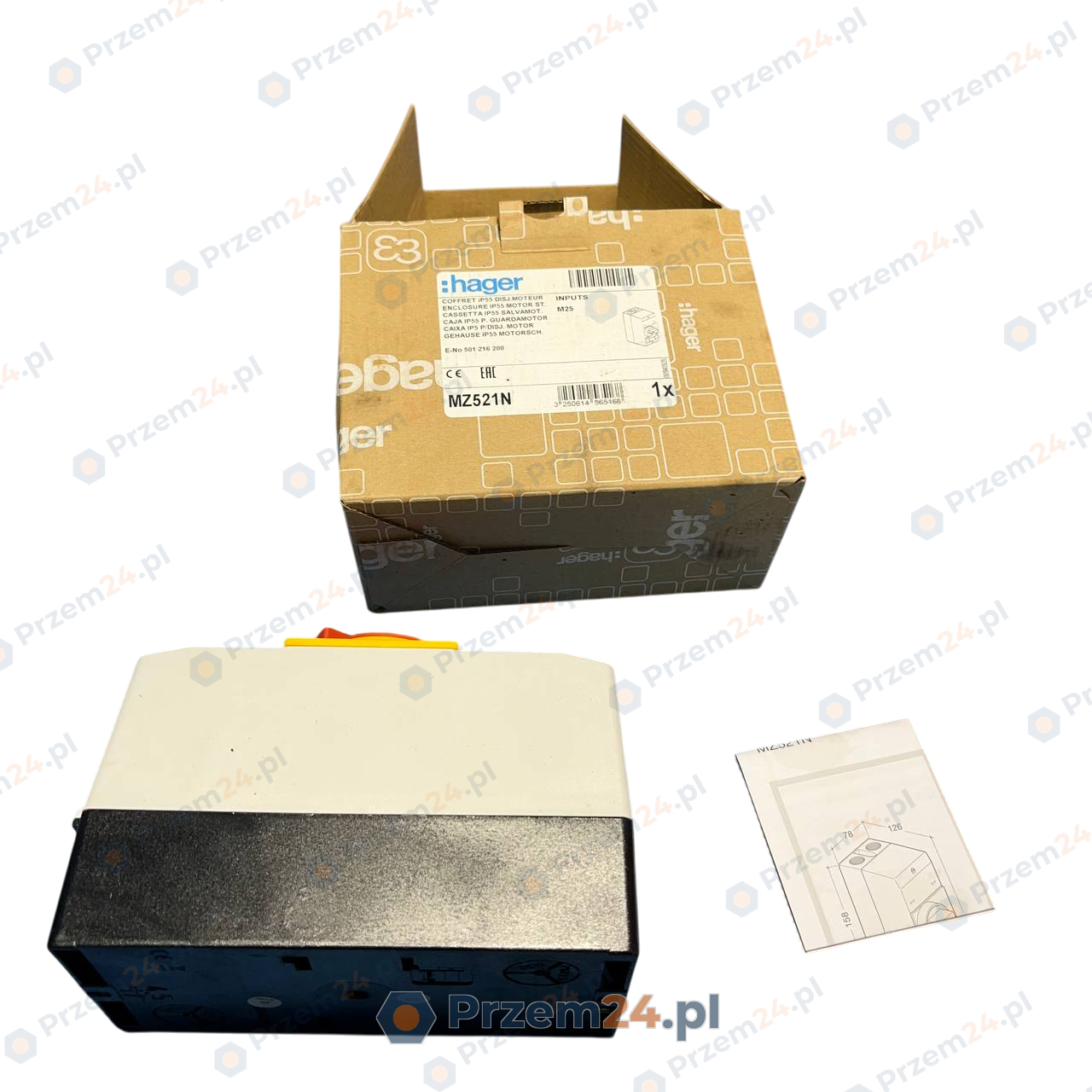 Hager-MZ521N-Mounting-Enclosure-For-Motor-Starter-–-New-in-box