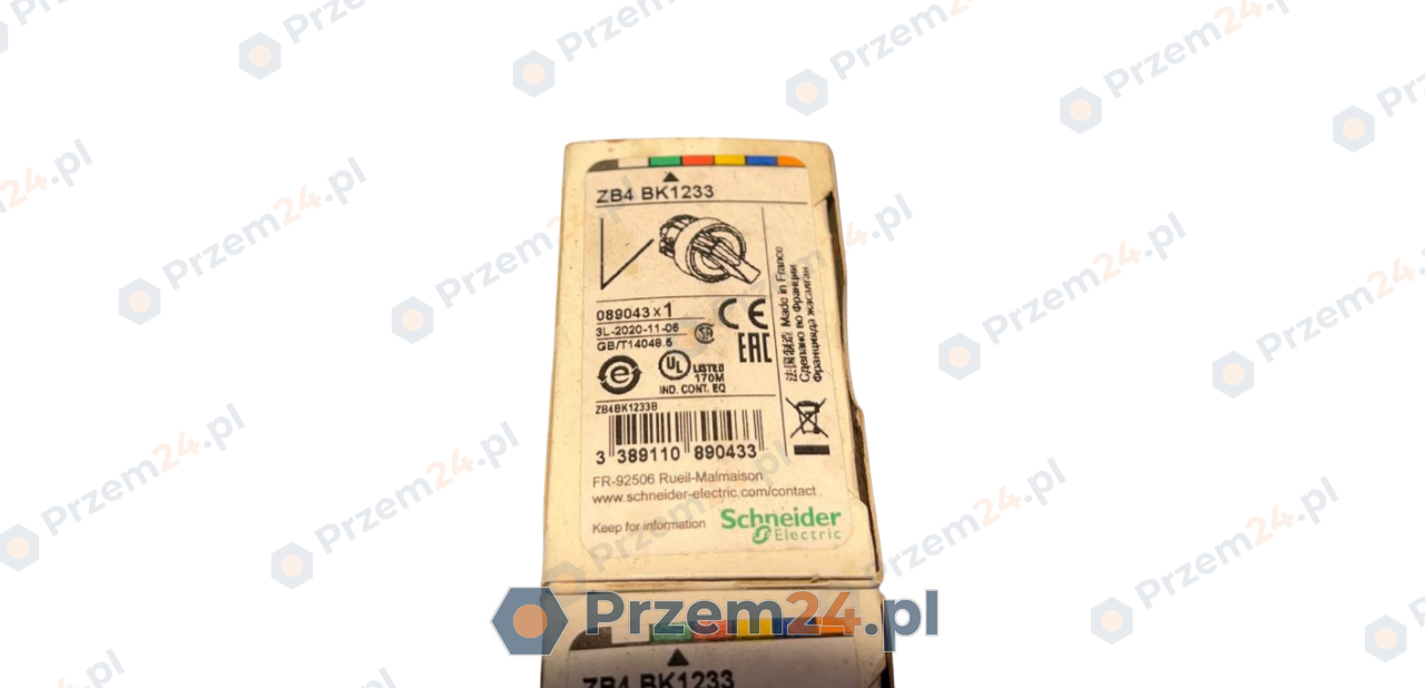 Schneider-ZB4-BK1233-ZB4BK1233-Green-Selector-Switch-(x3-pieces)-–-New-in-box