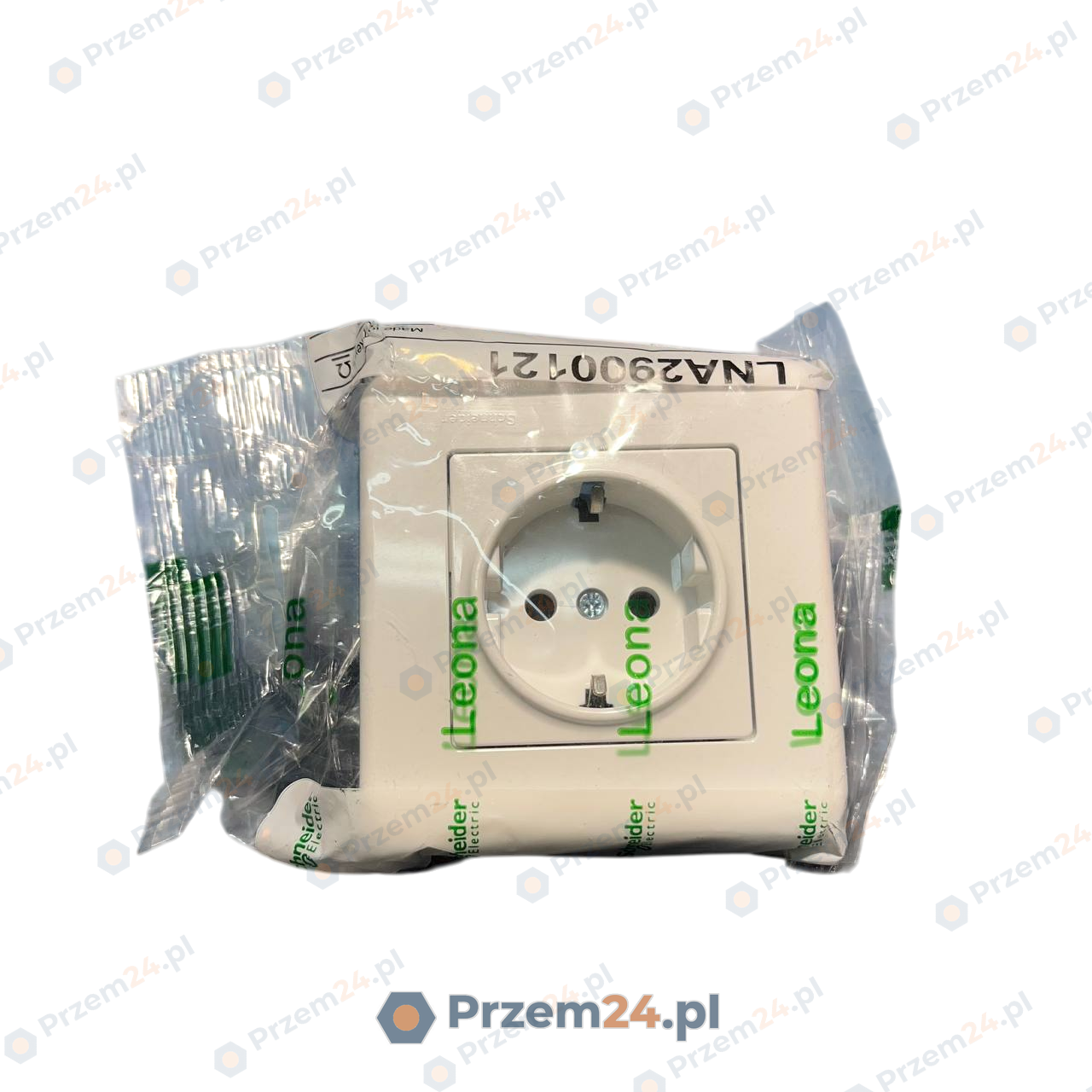 Schneider-LNA2900121-Leona-single-socket-outlet-with-side-earth-New-in-box