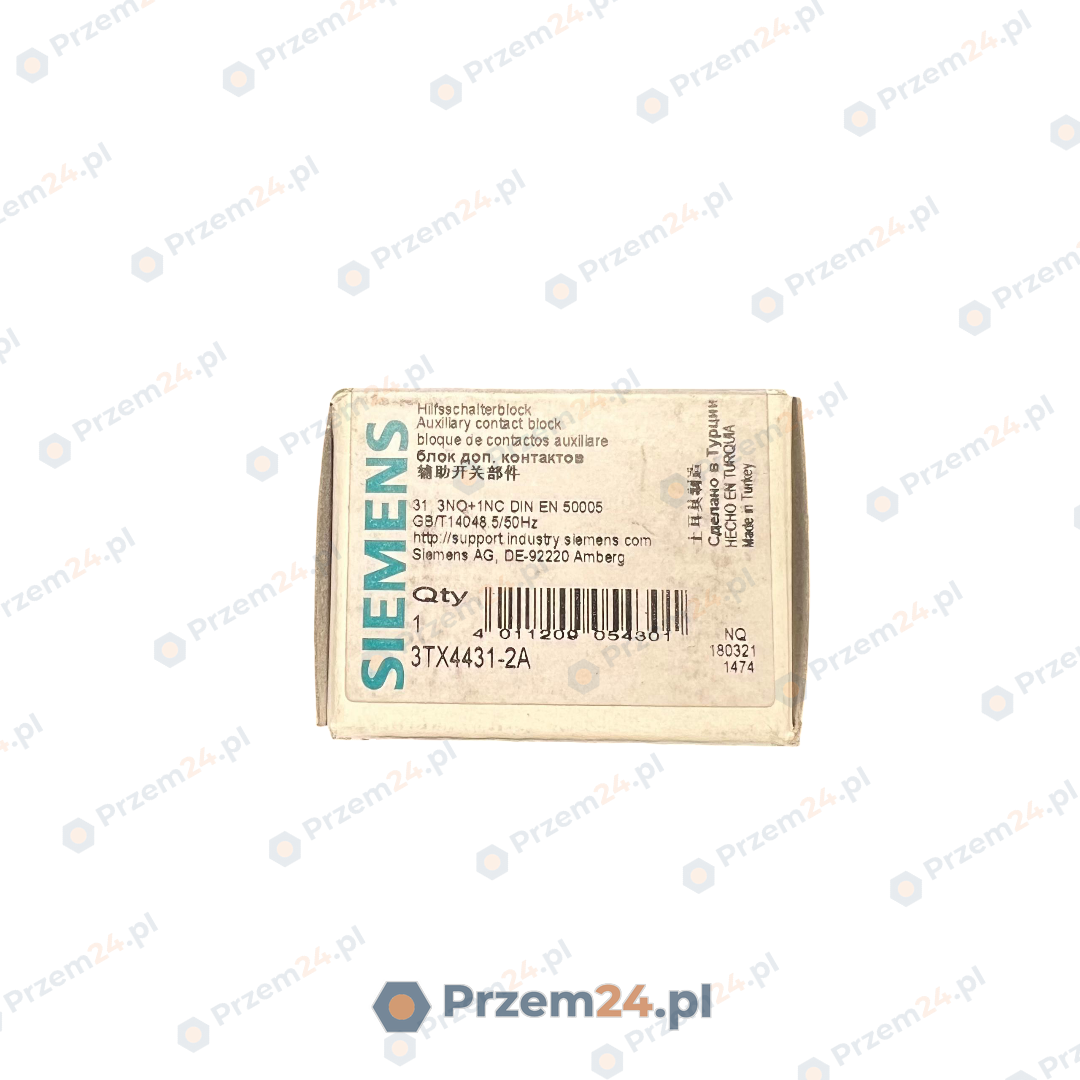 SIEMENS-3TX4431-2A-Auxiliary-contact-block-3NO+1NC-New-in-box