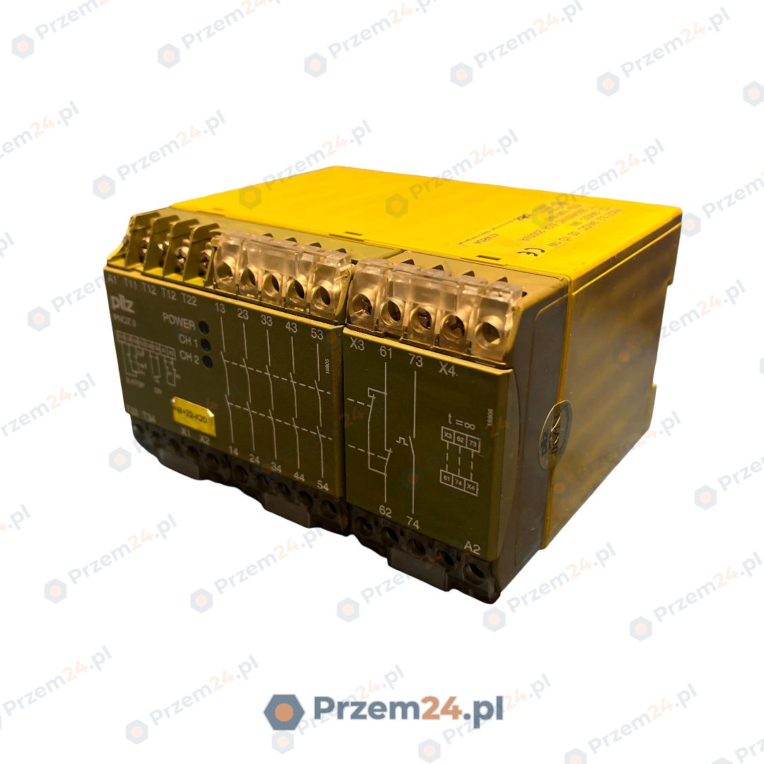 PILZ-474854-PNOZ-3-PNOZ-3.2-24VDC-5S-1O-1W-Safety-relay-9W-Used