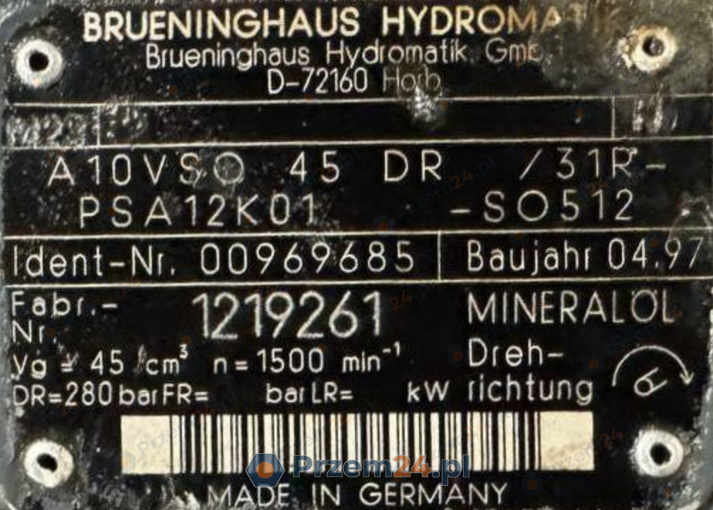 Brueninghaus-A10VSO-45-DR-31R-PSA12K01-SO512-(0096985)-Hydraulic-pump