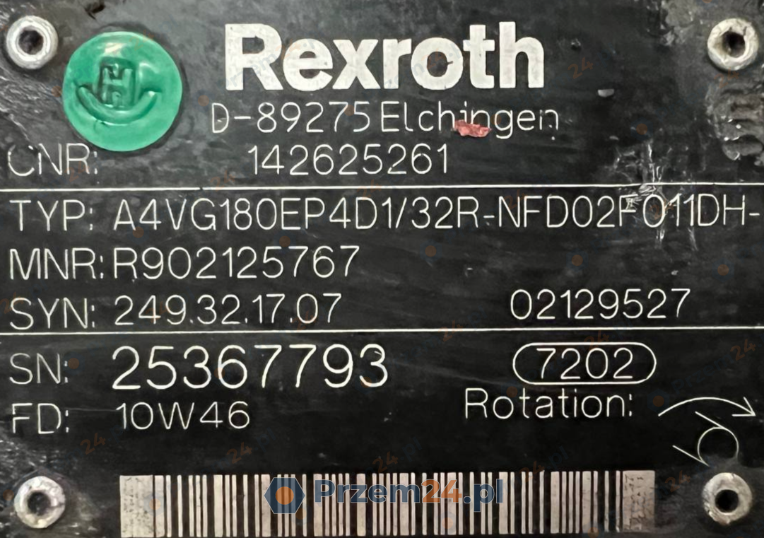Rexroth-Noell-A4VG180EP4D1-32R-NFD02F011DH-S-(R902125767)-Hydraulic-pump-TEREX