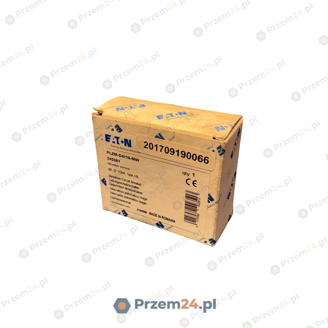 Eaton-242351-PLZM-D4-1N-MW-Miniature-Circuit-Breaker-4A-D-10kA-1pol.+N
