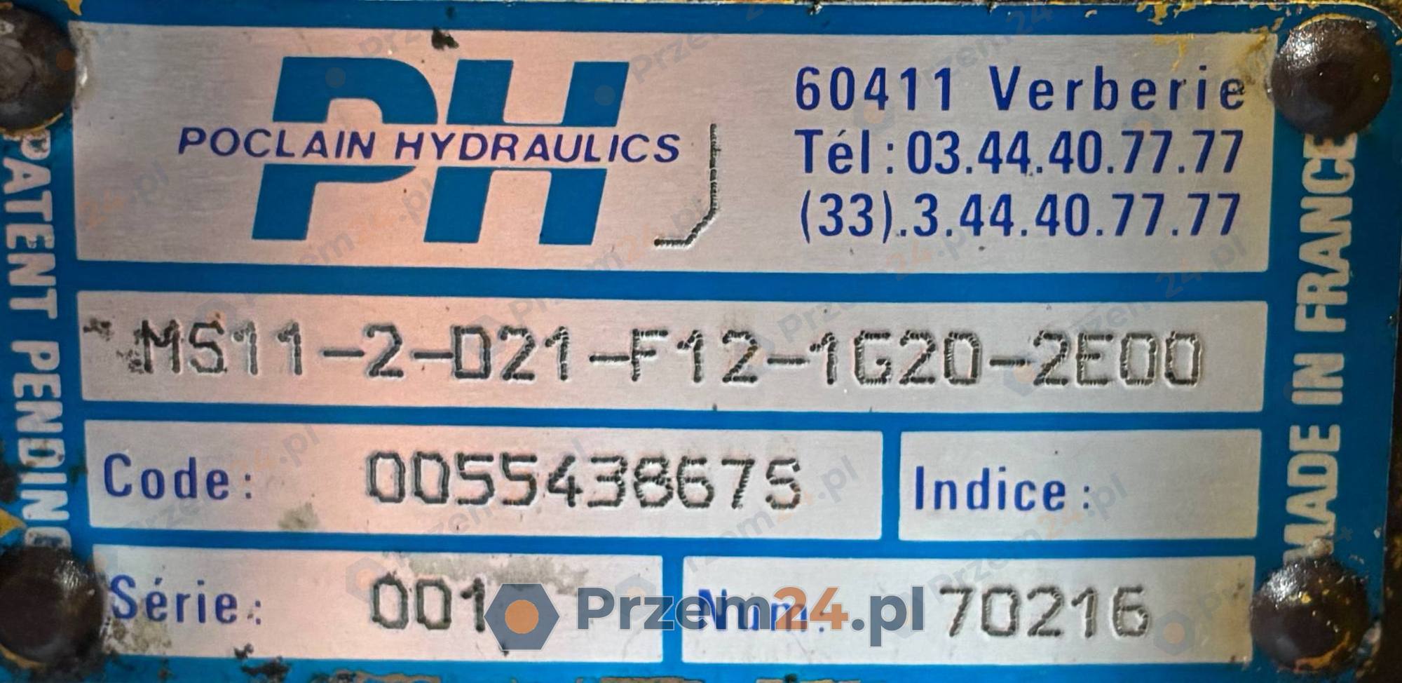 Poclain-Hydraulics-MS11-2-D21-F12-1G20-2E00-005543867S-Hydraulic-motor