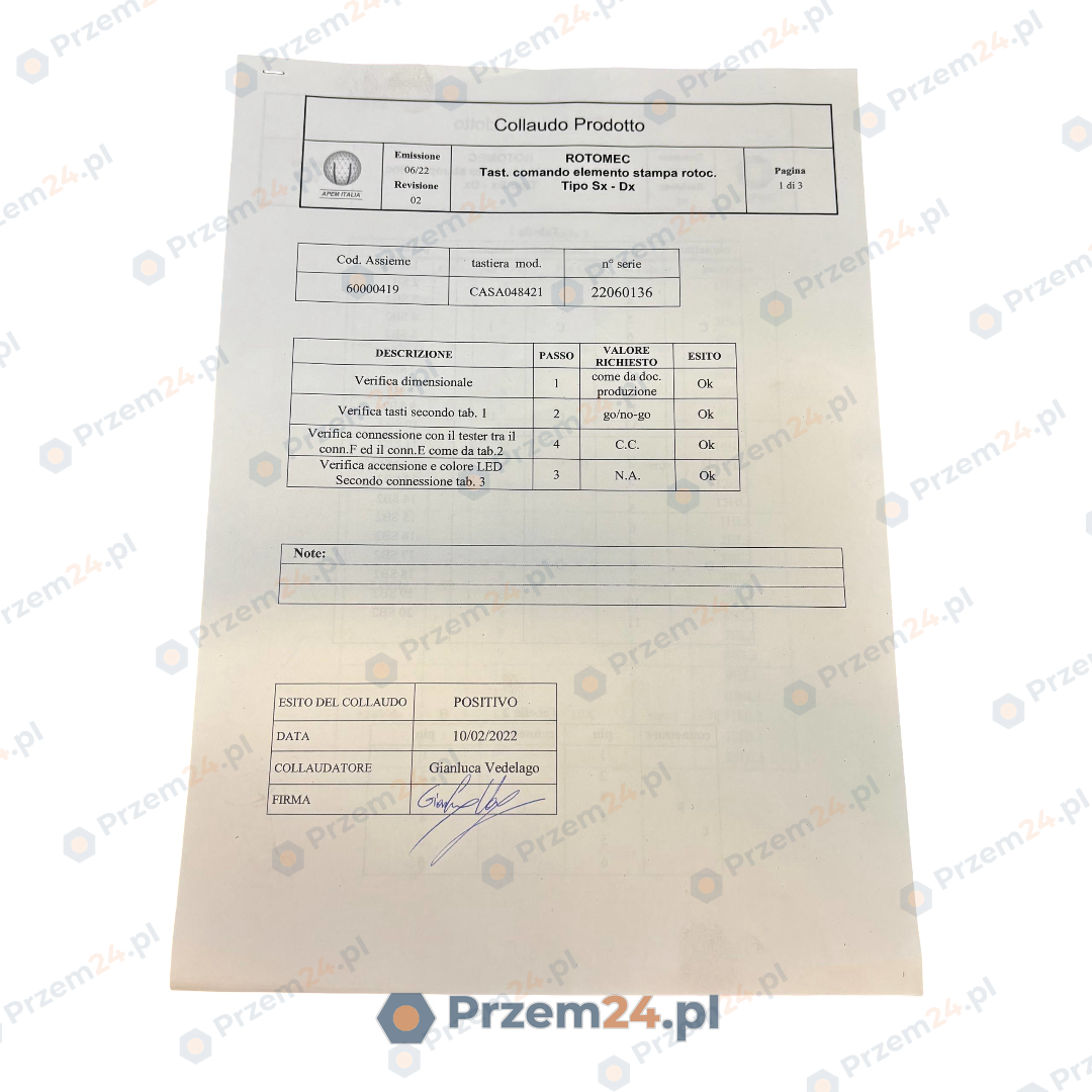 Rotomec-CASA048421-60000419-APEM-ITALIA-0514-0050-LC-49000024-Control-panel